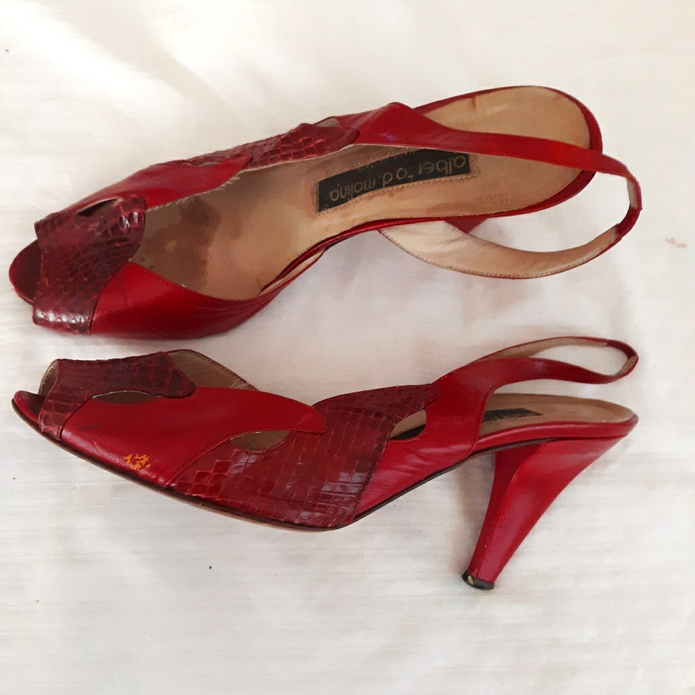 Sling back open toe